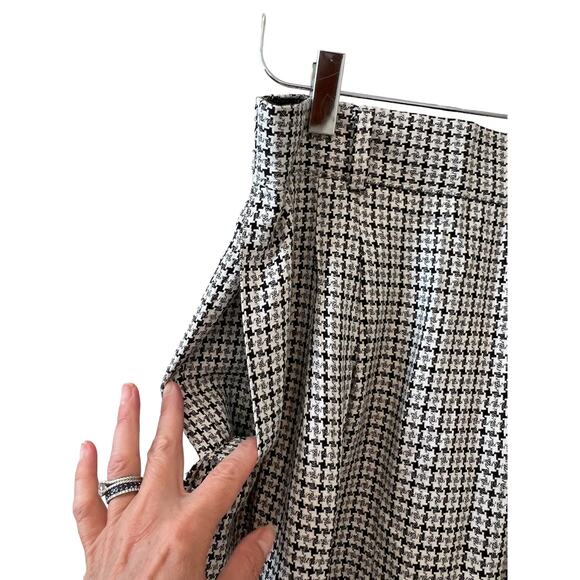 Vintage 80s Country Suburbans High waisted Summer houndstooth Midi skirt - Picture 4 of 7